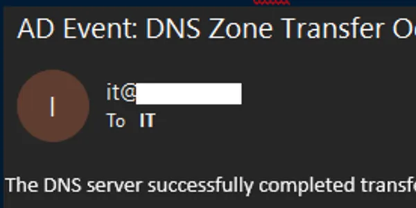 DNS Zone Transfer Alerts
